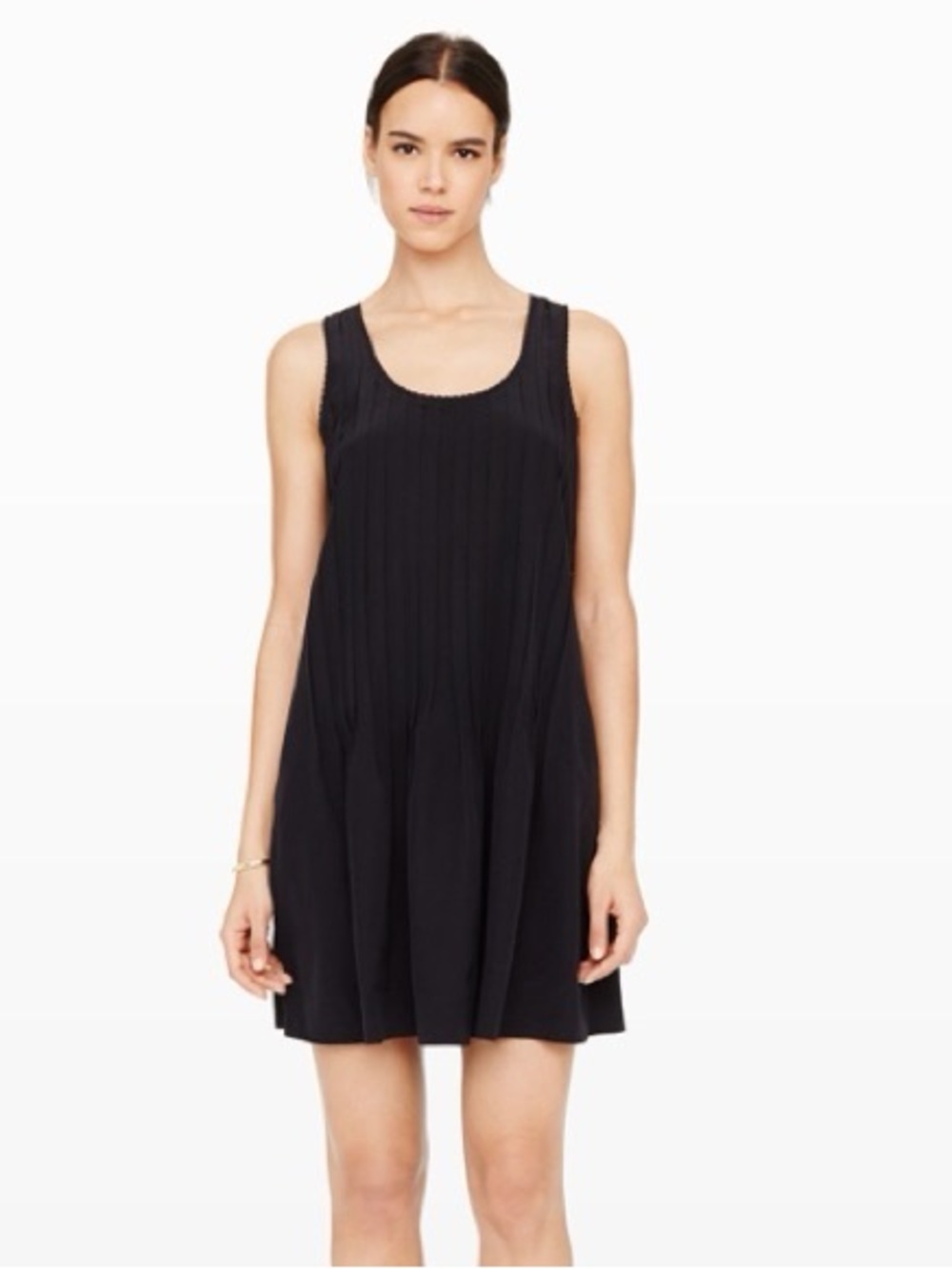Club Monaco Silk Sleeveless Pleated Mini Dress Size 4